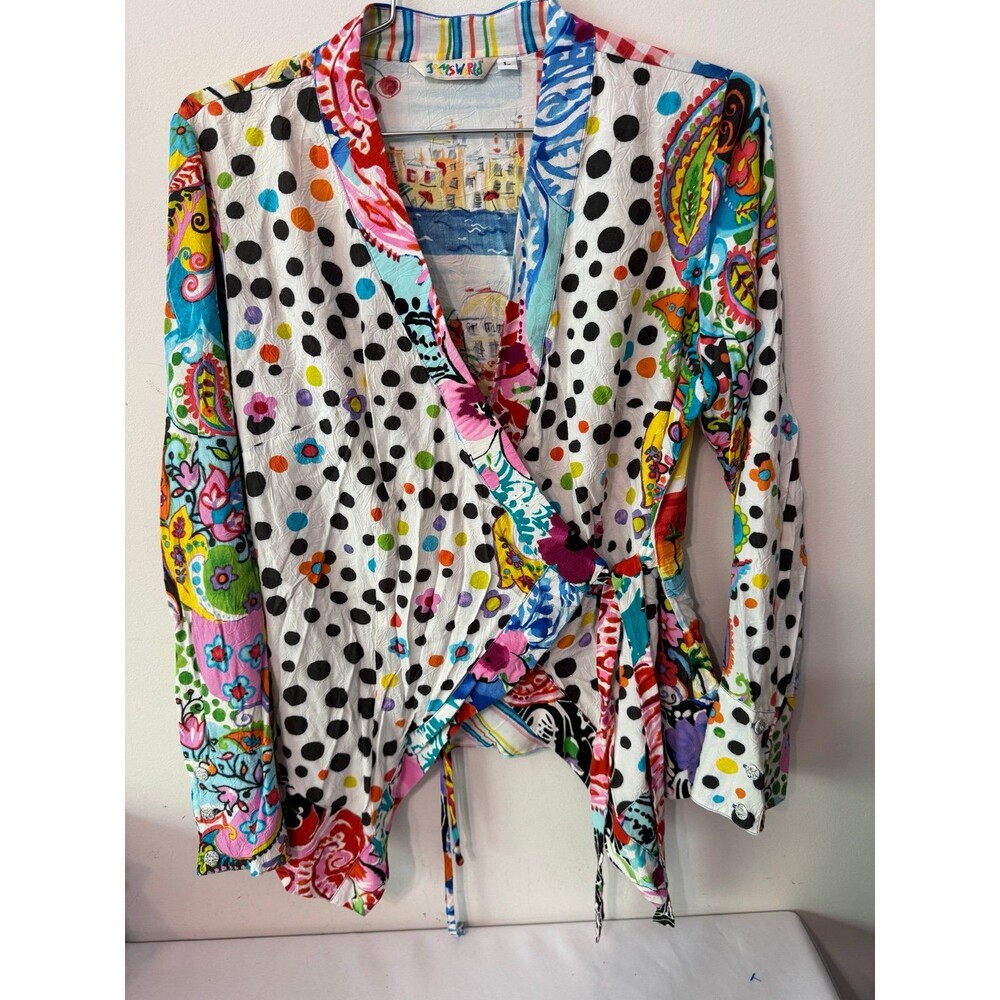 JAMS WORLD HANKY WRAP TOP  ROMANCE ROMA LS large
